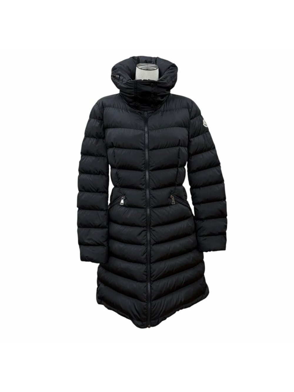 Moncler Flamette Hood with Patch Long Down Coat Garment Hanger 3